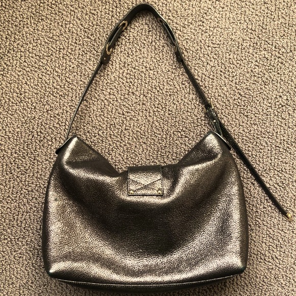 JIMMY CHOO RACHEL GLITTERING LEATHER SHOULDER BAG - Picture 3 of 16